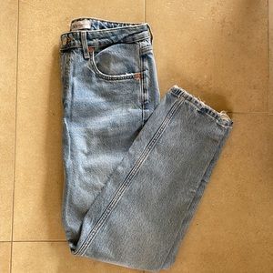 Zara High Rise Straight Leg Jeans